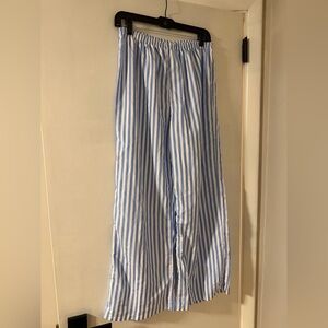 Never been worn Blue & White Striped Wide-Leg Pajama Pants – Size L
